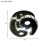 Minimalist Crystal Wall Mounted Led Lamp In Chrome - Warm/White Light