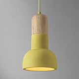 Minimalist Dining Room Ceiling Lamp - Flashlight Inspired Design - Cement - 1Head Ceiling Lighting Yellow