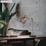 Minimalist Dome Metal Nightstand Lamp - Smoke Gray Glass Finish Perfect For Living Rooms 1-Bulb