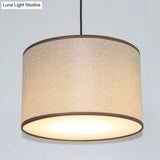 Minimalist Drum Suspension Single-Bulb Pendant Light Fixture Perfect For Restaurants