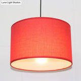 Minimalist Drum Suspension Single-Bulb Pendant Light Fixture Perfect For Restaurants