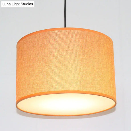 Minimalist Drum Suspension Single-Bulb Pendant Light Fixture Perfect For Restaurants