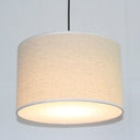 Minimalist Drum Suspension Single-Bulb Pendant Light Fixture Perfect For Restaurants Gray / 16