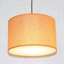 Minimalist Drum Suspension Single-Bulb Pendant Light Fixture Perfect For Restaurants Orange / 16