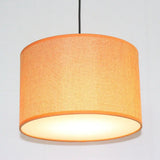 Minimalist Drum Suspension Single-Bulb Pendant Light Fixture Perfect For Restaurants Orange / 16