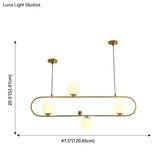 Minimalist Ellipse Pendant Light: Modern Glass Globe Ceiling Fixture For Living Room Island