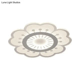 Minimalist Flush Mount Led Ceiling Lamp In White With Ultrathin Design & Acrylic Finish