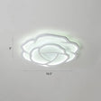 Minimalist Flushmount Led Ceiling Light For Bedroom - White Rose Acrylic Surface Mount / 16.5’