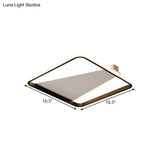 Minimalist Geometric Acrylic Led Flush Light - Black Mount 16.5’/20.5’ Width