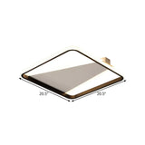 Minimalist Geometric Acrylic Led Flush Light - Black Mount 16.5/20.5 Width