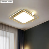 Minimalist Geometric Acrylic Led Flush Mount Ceiling Light For Bedrooms