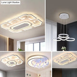 Minimalist Geometric Flush Mount Light - Modern Acrylic Spotlight For Living Room