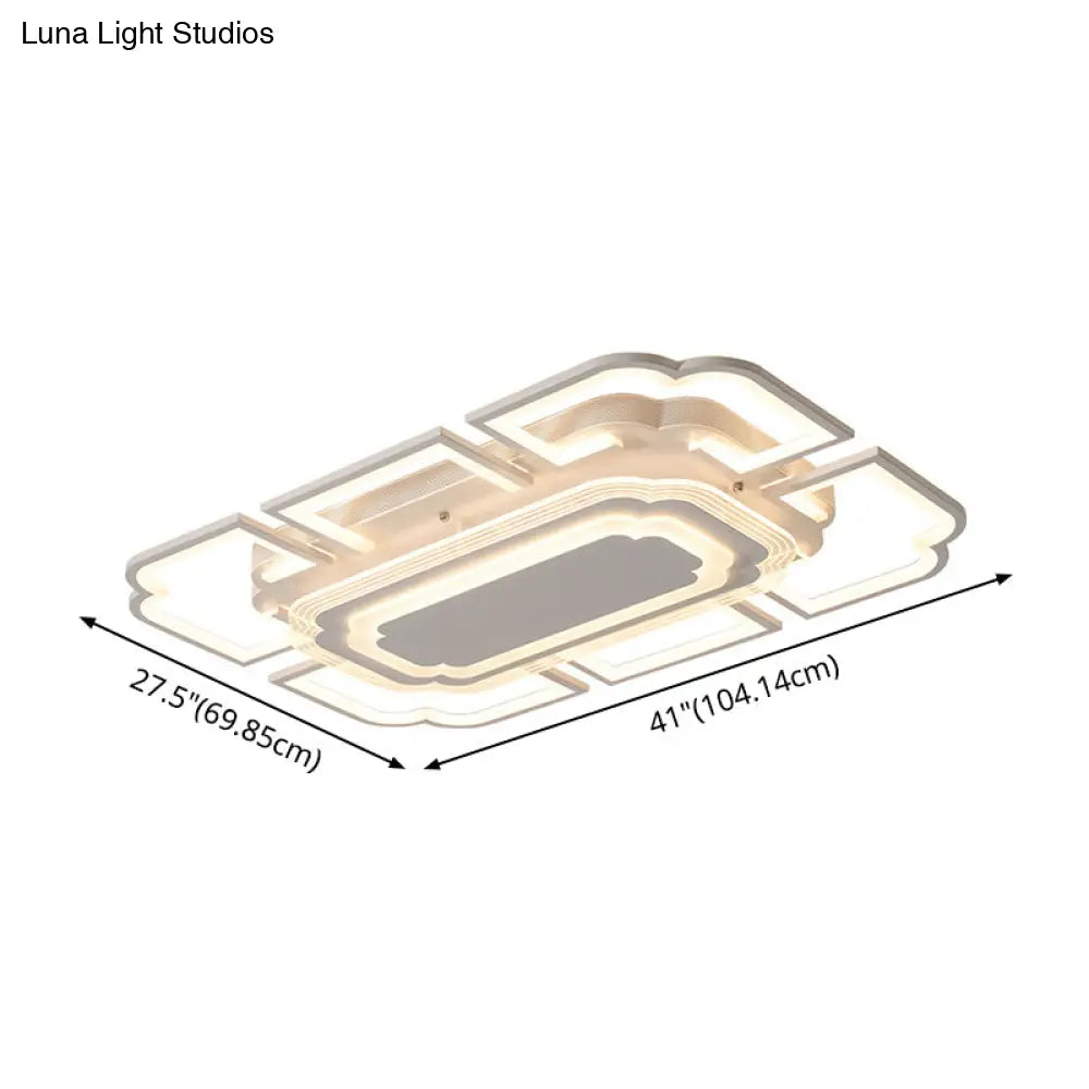Minimalist Geometric Flush Mount Light - Modern Acrylic Spotlight For Living Room