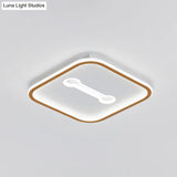 Minimalist Geometric Led Bedroom Flush Mount Light Fixture