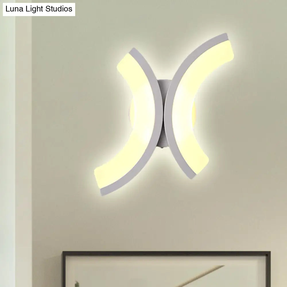 Minimalist Geometric Led Wall Sconce Warm/White Light