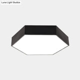 Minimalist Geometric Metal Led Ceiling Mount Light For Offices