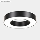 Minimalist Geometric Metal Led Ceiling Mount Light For Offices
