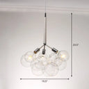 Minimalist Glass Bubble Chandelier - Stylish Suspension Light For Living Room 3 / White
