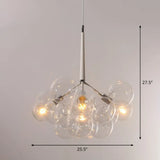 Minimalist Glass Bubble Chandelier - Stylish Suspension Light For Living Room 4 / White