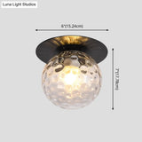 Minimalist Glass Globe Ceiling Mount Light Fixture