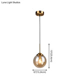 Minimalist Glass Sphere Pendant Light Fixture For Modern Indoor Ceiling Lighting