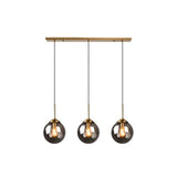 Minimalist Glass Sphere Pendant Light Fixture For Modern Indoor Ceiling Lighting Smoke Gray / Linear