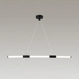 Minimalist Glass Tube Pendant Lamp With Frosted White Shade And Black Led For Offices 3 /