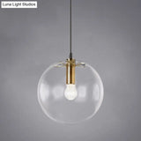 Minimalist Globe Pendant Light: Stylish Glass Ceiling For Dining Room