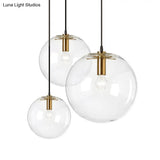 Minimalist Globe Pendant Light: Stylish Glass Ceiling For Dining Room