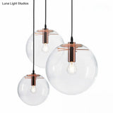 Minimalist Globe Pendant Light: Stylish Glass Ceiling For Dining Room