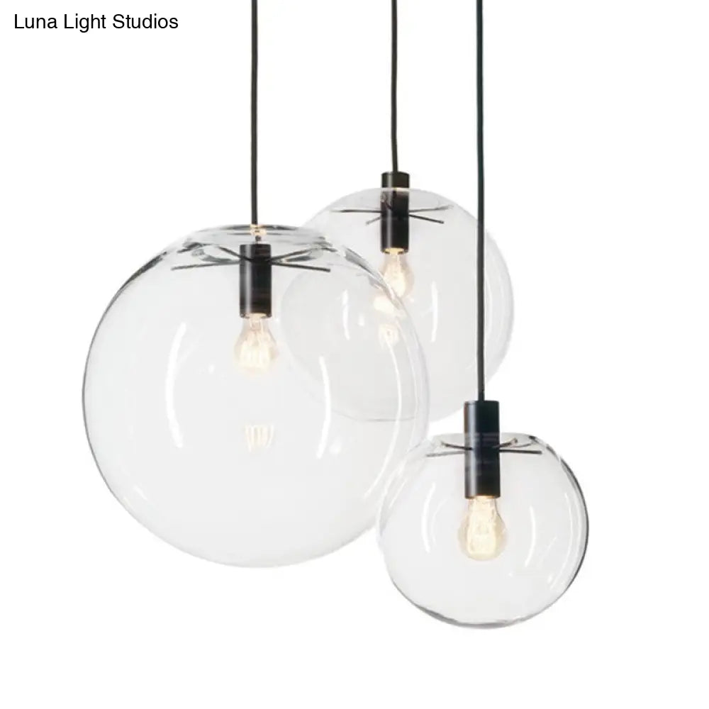 Minimalist Globe Pendant Light: Stylish Glass Ceiling For Dining Room