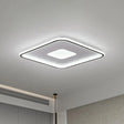 Minimalist Glow: Nordic Aluminum Rectangular Led Flush Ceiling Light For Contemporary Living Rooms
