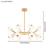 Minimalist Gold Bean Shaped Acrylic Led Chandelier For Bedroom Ceiling