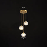Minimalist Gold Crystal Ball Pendant Light For Restaurants - Elegant Suspension Lamp / 12’