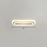 Minimalist Gold Led Ceiling Light For Bedroom - Acrylic Flush Mount Fixture / 16’ Remote Control