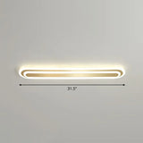Minimalist Gold Led Ceiling Light For Bedroom - Acrylic Flush Mount Fixture / 31.5’ Remote
