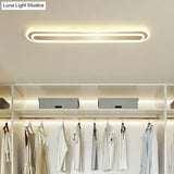 Minimalist Gold Led Ceiling Light For Bedroom - Acrylic Flush Mount Fixture
