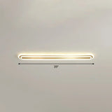 Minimalist Gold Led Ceiling Light For Bedroom - Acrylic Flush Mount Fixture / 39’ Warm
