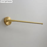 Minimalist Gold Metal Wall Lamp: 16/25 Led Vanity Sconce Light With Acrylic Diffuser
