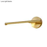 Minimalist Gold Metal Wall Lamp: 16/25 Led Vanity Sconce Light With Acrylic Diffuser