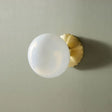 Minimalist Gold Wall Lamp With Glass Orb Shade - Perfect For Living Room