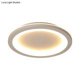 Minimalist Grey Geometric Acrylic Flush Mount Led Lighting Fixture For Bedroom