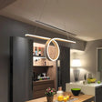 Minimalist Grey Led Pendant Light With Metal Shade For Dining Room Island In Warm/White / White