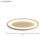 Minimalist Iron Flush Mount Ceiling Light Fixture - Elliptical Thin Bedroom Led Flushmount