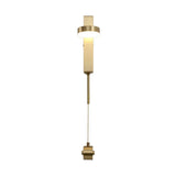 Minimalist L-Shaped Led Wall Sconce With Pull Chain For Living Room Lighting