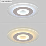Minimalist Led Acrylic Ceiling Light - Round White Flush Mount Fixture
