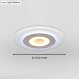 Minimalist Led Acrylic Ceiling Light - Round White Flush Mount Fixture