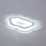 Minimalist Led Acrylic Cloud Flush-Mount Light Fixture - White Ceiling Lighting /