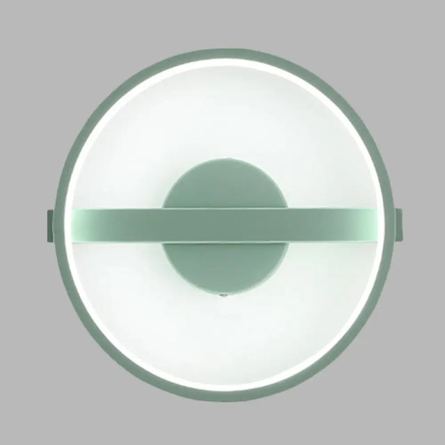 Minimalist Led Acrylic Wall Lamp In Green - White/Warm Light 12.5/16.5 Dia