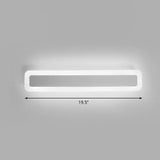 Minimalist Led Bar Vanity Light For Bathroom - White Acrylic Wall Mount / 19.5